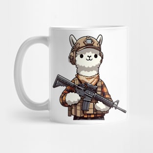 Tactical Alpaca Adventure Tee: Where Whimsy Meets Command Mug